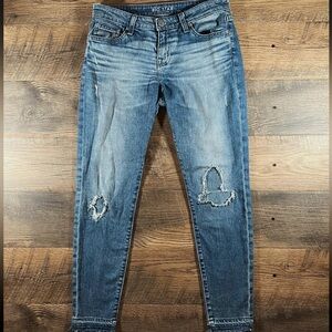 BIG STAR Jeans Womens Size 28 R Light Wash Alex Ankle Skinny Rip Repair Low Rise